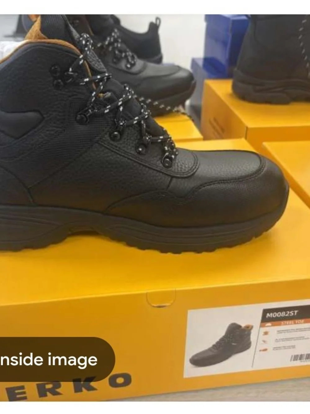 Men's Black Waterproof Steel Toe  Boot